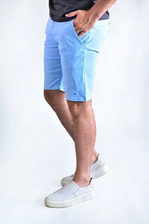 Bermuda sarja azul bebê